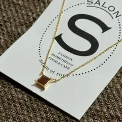 【新品未使用】salon adam et ropé ブラウン ゴールドネックレス