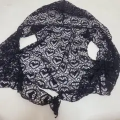 ブラック ハート柄 レースカーディガン 未使用