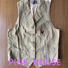 ピンクハウス クマ刺繍 ベスト