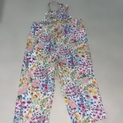 H&M 花柄オーバーオール 92サイズ
