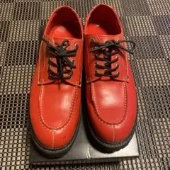 山根靴店（EVISU）Uチップ レザーブーツ　25センチ 山根靴店 EVISU Uチップ エヴィスブーツ ブーツ赤 サイズ27.0cm