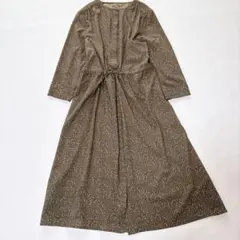 23区 洗える LIBERTY ヴィンテージプリントワンピース ダークグリーン