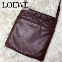 【超希少】ロエベ ミニショルダー サコッシュ ナッパレザー ブラウン ポシェット