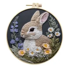 フランス刺繍キット☆ウサギD