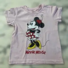 ミニーマウス Tシャツ 薄いピンク