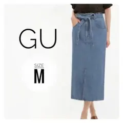 最終値下げ❗️【GU ジーユー】✨美品✨デニム タイト スカート ブルー M