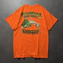 アメリカ古着　ノースカロライナ　レストラン　釣り　魚　ビーチ　アメカジ　M