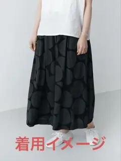 NATURAL LAUNDRY ドット天竺タックスカート