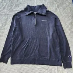 Champion スウェット ハーフジップ ダークブルー F