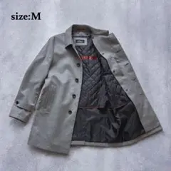 Biscorse ライナー　ステンカラーコート　美品　比翼仕立て　全日本紳士服