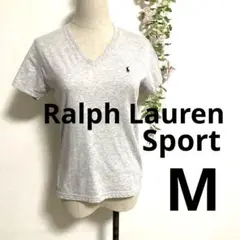 Ralph Lauren Sport グレー Vネック 半袖 Tシャツ
