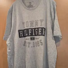 未使用 トミーヒルフィガー 半袖 Tシャツ グレー L 09T4272004