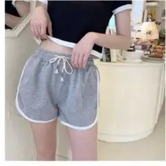 ルームウェア・ショートパンツ・グレー・M