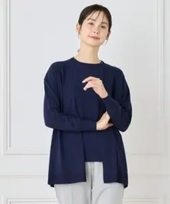 I.T.'S international サマーニットネイビー カーディガン M