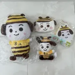 【未使用品】UHB 8ch みちゅバチ ぬいぐるみ ポーチ スポンジ　セット