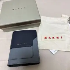 MARNI マルニ 二つ折り財布 ブルーグレー