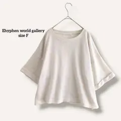 イーハイフンワールドギャラリー Tシャツ オフホワイト ワイド t4832