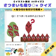 【スケッチブックシアター/特大/未カット】さつまいも 芋掘り まるばつクイズ#秋