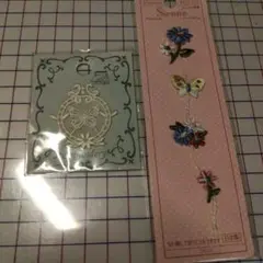 ワッペン　アイロン　アップリケ　ハマナカ　蝶々　花　ブーケ