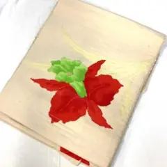 〔5978〕着物 名古屋帯 松葉仕立て 生成