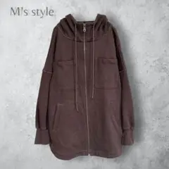 【M’s style エムズスタイル】　フード付きパーカー　ゆったり　洗える