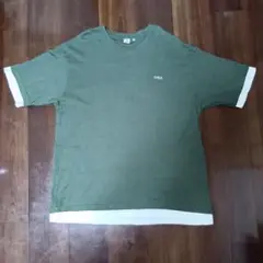 【美品】EDWIN　エドウィン　 XL　ロゴ 刺繍　レイヤード　半袖　Tシャツ