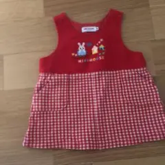 Miki House 赤いワンピース 80