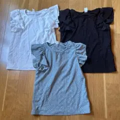 SHEIN　カットワークプルオーバーブラウス　３枚セット　120