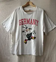 90s グーフィー ディズニー Tシャツ ドイツ サッカー 2XL 白