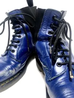 【最終値下げ】Dr.Martens サイドゴア8ホール UK7 青 ユニセックス