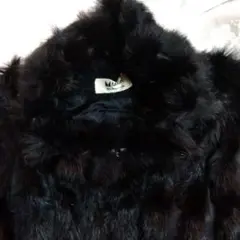 毛皮のカーディガン 革とラビットアンゴラ