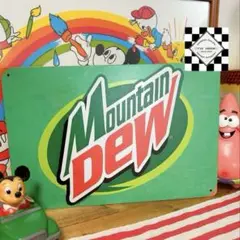 【１点限り】マウンテンデュー①　ブリキ看板　アメリカン雑貨　アメリカンダイナー