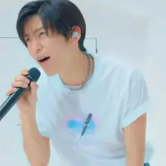 希少 目黒蓮着用◎ICE&TECHNO NAIL BAT TEE Tシャツ 白