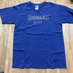 古着 GILDAN 半袖 シカゴ Tシャツ ネイビー 青