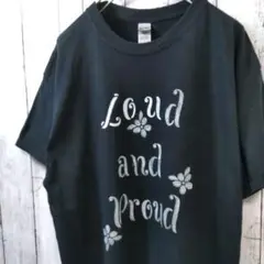 GILDAN Loud and proud Tシャツ ブラック L 古着