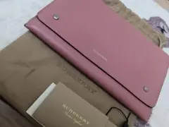 burberry バーバリ レザー クラッチ ポーチバッグ