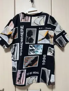 コラージュグラフィックTシャツ ブラック