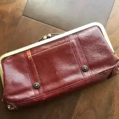 Dakota がま口 長財布 ボルドー