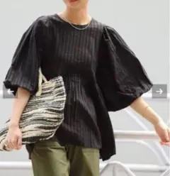 JOURNAL STANDARD relume ドビーパフスリーブブラウス　綿