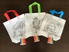 【塗り絵付きバック】3組セット・子供・知育玩具・（子供・孫・友達)プレゼントに