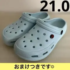 クロッグサンダル 21.0cm クロックスジビッツ てんとう虫 恐竜 チャーム