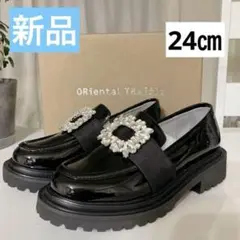 【新品】ORiental Traffic ビジュー付きローファー 24cm