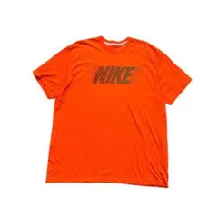 7TSM4【NIKE】DRI-FIT フロントロゴプリントTシャツ　オレンジ古着