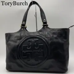 トリーバーチ トートバッグ ブラック レザー オシャレ ハンド