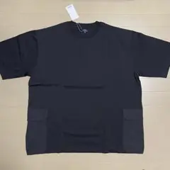 最終価格 新品■アイテムズ アーバンリサーチ■サイドポケット切替Tシャツ 黒
