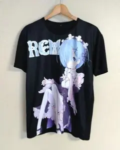 【美品】リゼロ　メンズ　レム　Tシャツ　L　ブラック