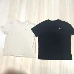 ▼Nike▼刺繍ロゴ ブラック・ベージュ　Tシャツ2枚セット Ｌサイズ