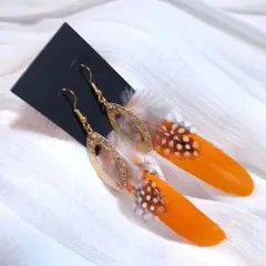 羽デザイン　フックピアス