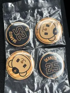 エニマイくじ　ジャイアンツ　オカモン　缶バッチ×2