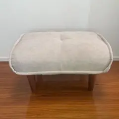 ベージュ ファブリック オットマン
